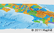 Political Panoramic Map of Puntarenas