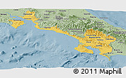 Savanna Style Panoramic Map of Puntarenas