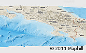 Shaded Relief Panoramic Map of Puntarenas