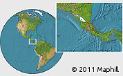 Satellite Location Map of Moravia