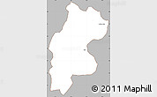 Gray Simple Map of Puriscal, cropped outside
