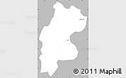 Gray Simple Map of Puriscal, single color outside