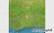 Satellite 3D Map of Cote d'Ivoire