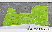 Physical 3D Map of Abidjan, desaturated