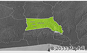 Physical 3D Map of Anyama, darken, desaturated