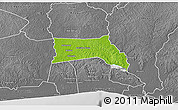 Physical 3D Map of Anyama, desaturated