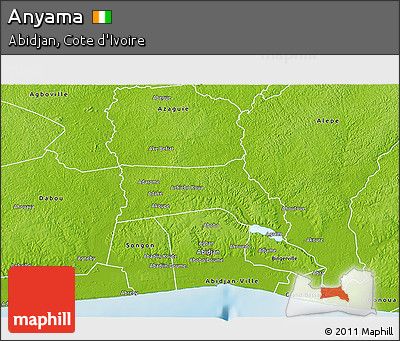 Physical 3D Map of Anyama