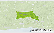 Physical 3D Map of Anyama, lighten