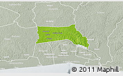 Physical 3D Map of Anyama, lighten, semi-desaturated