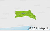Physical 3D Map of Anyama, single color outside