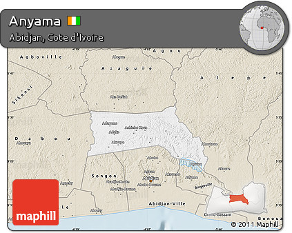 Classic Style Map of Anyama