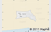 Classic Style Map of Anyama, single color outside