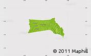 Physical Map of Anyama, cropped outside