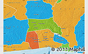 Physical Map of Anyama, political outside