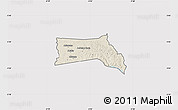 Shaded Relief Map of Anyama, cropped outside