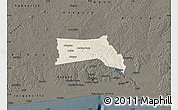 Shaded Relief Map of Anyama, darken