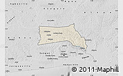 Shaded Relief Map of Anyama, desaturated