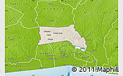 Shaded Relief Map of Anyama, physical outside