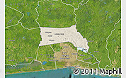Shaded Relief Map of Anyama, satellite outside