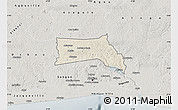 Shaded Relief Map of Anyama, semi-desaturated