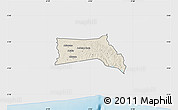 Shaded Relief Map of Anyama, single color outside