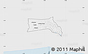 Silver Style Map of Anyama, single color outside