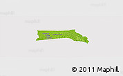 Physical Panoramic Map of Anyama, cropped outside