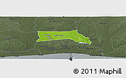 Physical Panoramic Map of Anyama, darken, semi-desaturated
