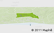 Physical Panoramic Map of Anyama, lighten
