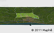 Satellite Panoramic Map of Anyama, darken