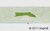 Satellite Panoramic Map of Anyama, lighten