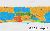 Satellite Panoramic Map of Anyama, political outside