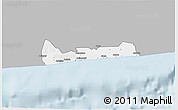 Gray 3D Map of Jacqueville, single color outside