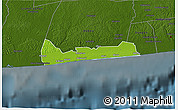 Physical 3D Map of Jacqueville, darken