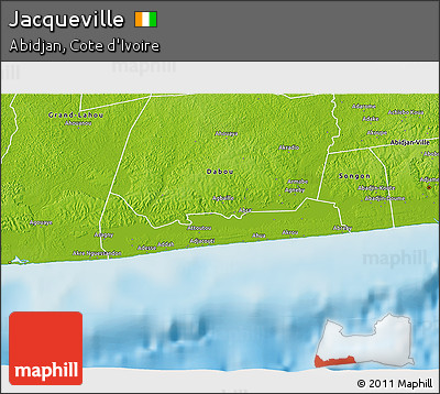 Physical 3D Map of Jacqueville