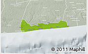 Physical 3D Map of Jacqueville, lighten, semi-desaturated