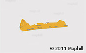 Political 3D Map of Jacqueville, cropped outside