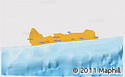 Political 3D Map of Jacqueville, single color outside