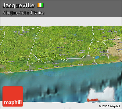 Satellite 3D Map of Jacqueville
