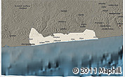 Shaded Relief 3D Map of Jacqueville, darken