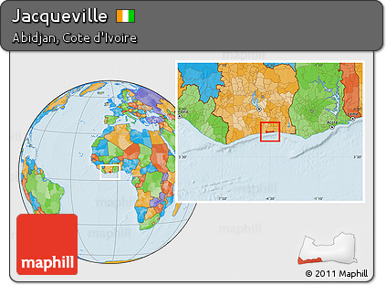 Political Location Map of Jacqueville