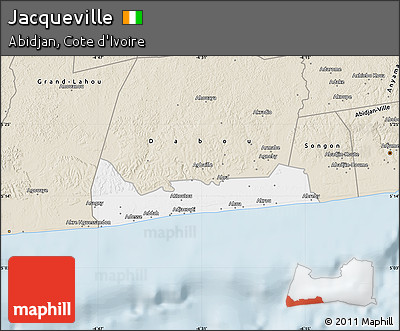 Classic Style Map of Jacqueville