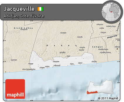 Classic Style Map of Jacqueville