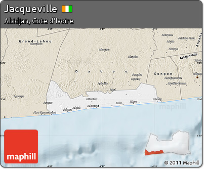 Classic Style Map of Jacqueville