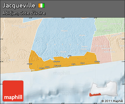 Political Map of Jacqueville, lighten