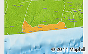 Political Map of Jacqueville, physical outside