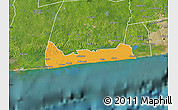 Political Map of Jacqueville, satellite outside