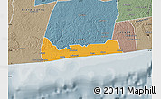 Political Map of Jacqueville, semi-desaturated
