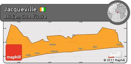 Political Simple Map of Jacqueville, cropped outside