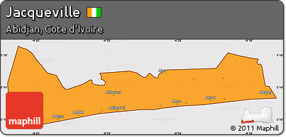 Political Simple Map of Jacqueville, cropped outside
